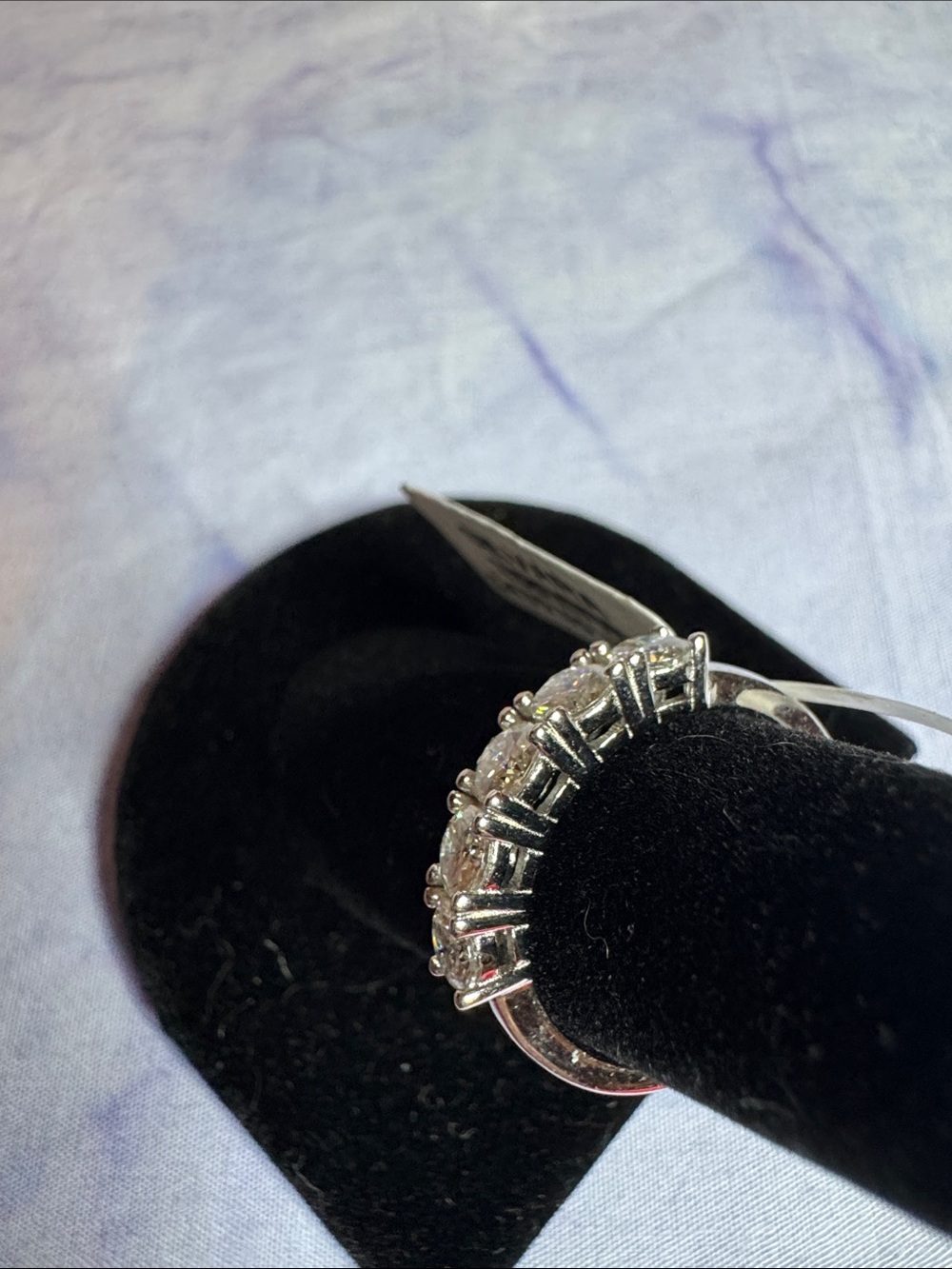 1.50 CTW Moissanite Five-Stone Band - 925 Silver - Picture 3 of 3